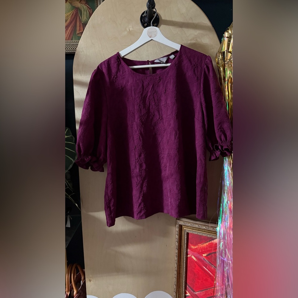 Ted Baker Deep Purple Textured Blouse